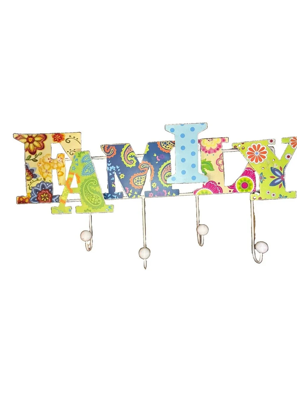 Vibrant Boho “Family “ Metal Display Rack